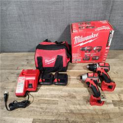 HOUSTON LOCATION - AS-IS Milwaukee M18 Brushed Cordless (2-Tool) Drill/Driver and Impact Driver Kit