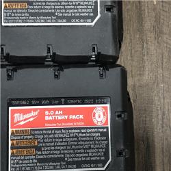 AS-IS Milwaukee 18-Volt Lithium-Ion XC Starter Kit with (2) 5.0Ah Batteries and Charger