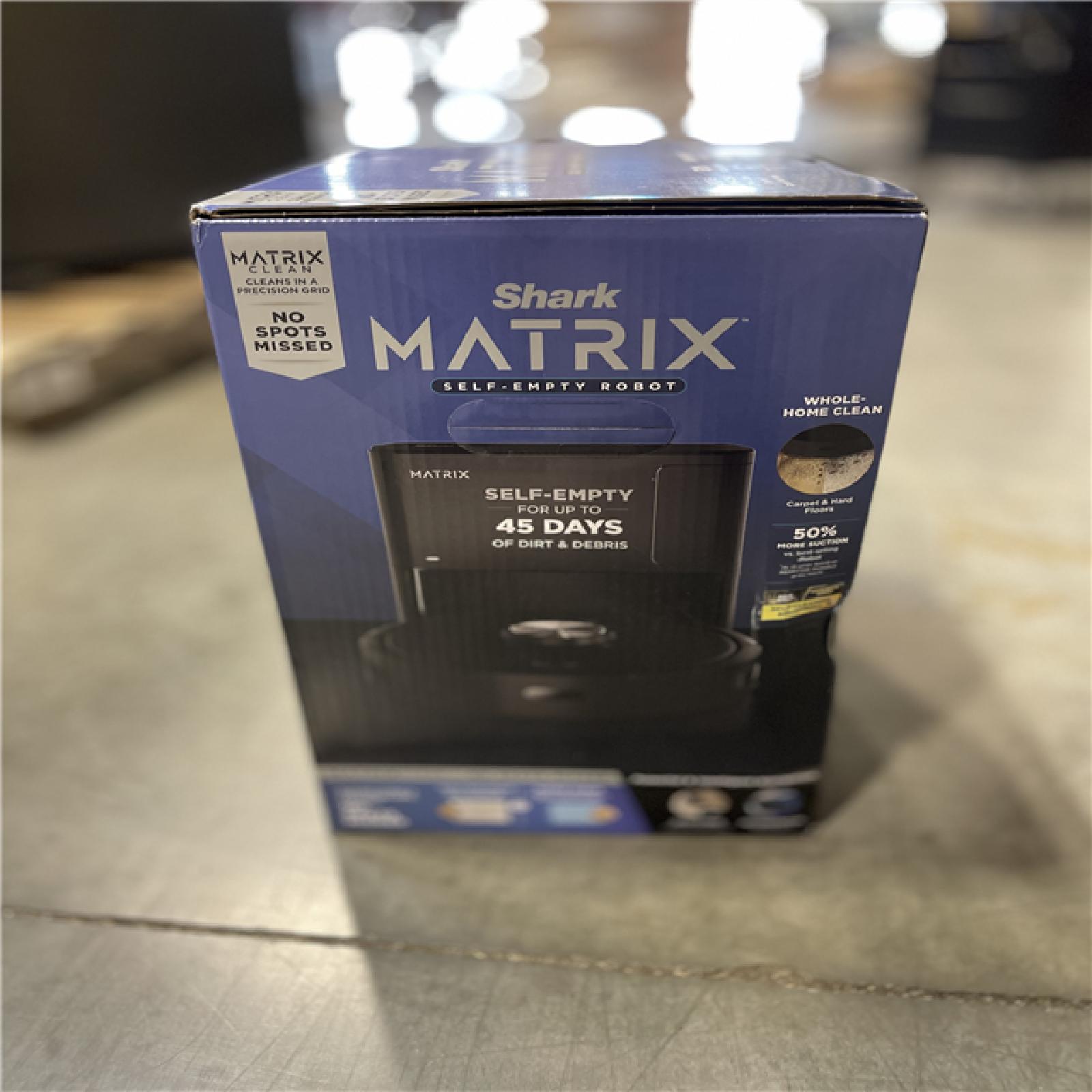 NEW! - Shark Matrix Self Emptying 13.39 in. Robotic Vacuum with Smart Navigation Self-Cleaning Brushroll in Black