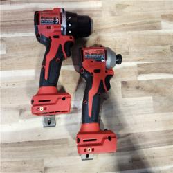 HOUSTON LOCATION - AS-IS M18 18-Volt Lithium-Ion Brushless Cordless Compact Hammer Drill/Impact Combo Kit (2-Tool) with (2) Batteries  Bag