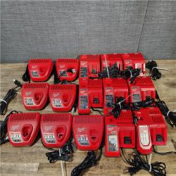 HOUSTON LOCATION - AS-IS MILWAUKEE BATTERY CHARGER PACK QTY - 15