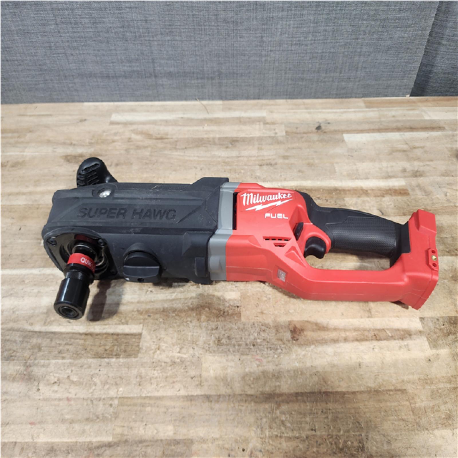 Houston Location AS-IS Milwaukee FUEL 18V Lithium-Ion Brushless Cordless GEN 2 SUPER HAWG 7/16 in. Right Angle Drill (Tool-Only)