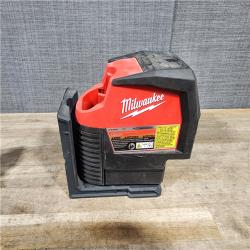 HOUSTON LOCATION - AS-IS Milwaukee Green 125 Ft. Cross Line and Plumb Points Laser Level Kit