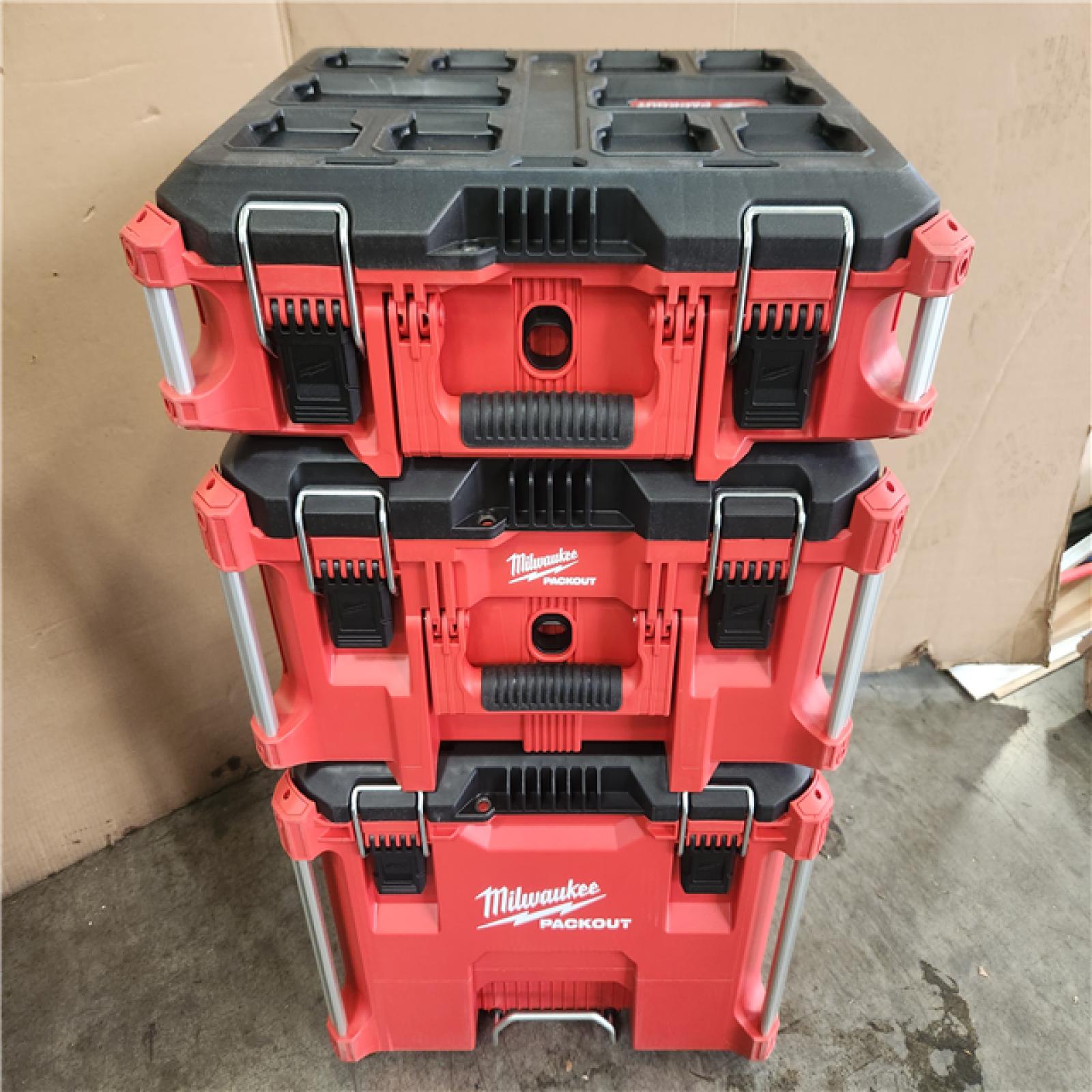 Phoenix NEW Milwaukee PACKOUT 22 in. Rolling Tool Box  22 in. Large Tool Box and 22 in. Medium Tool Box ProSystem Low Profile Handle