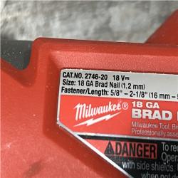 AS-IS Milwaukee FUEL 18-Volt Lithium-Ion Brushless Cordless Gen II 18-Gauge Brad Nailer (Tool-Only)