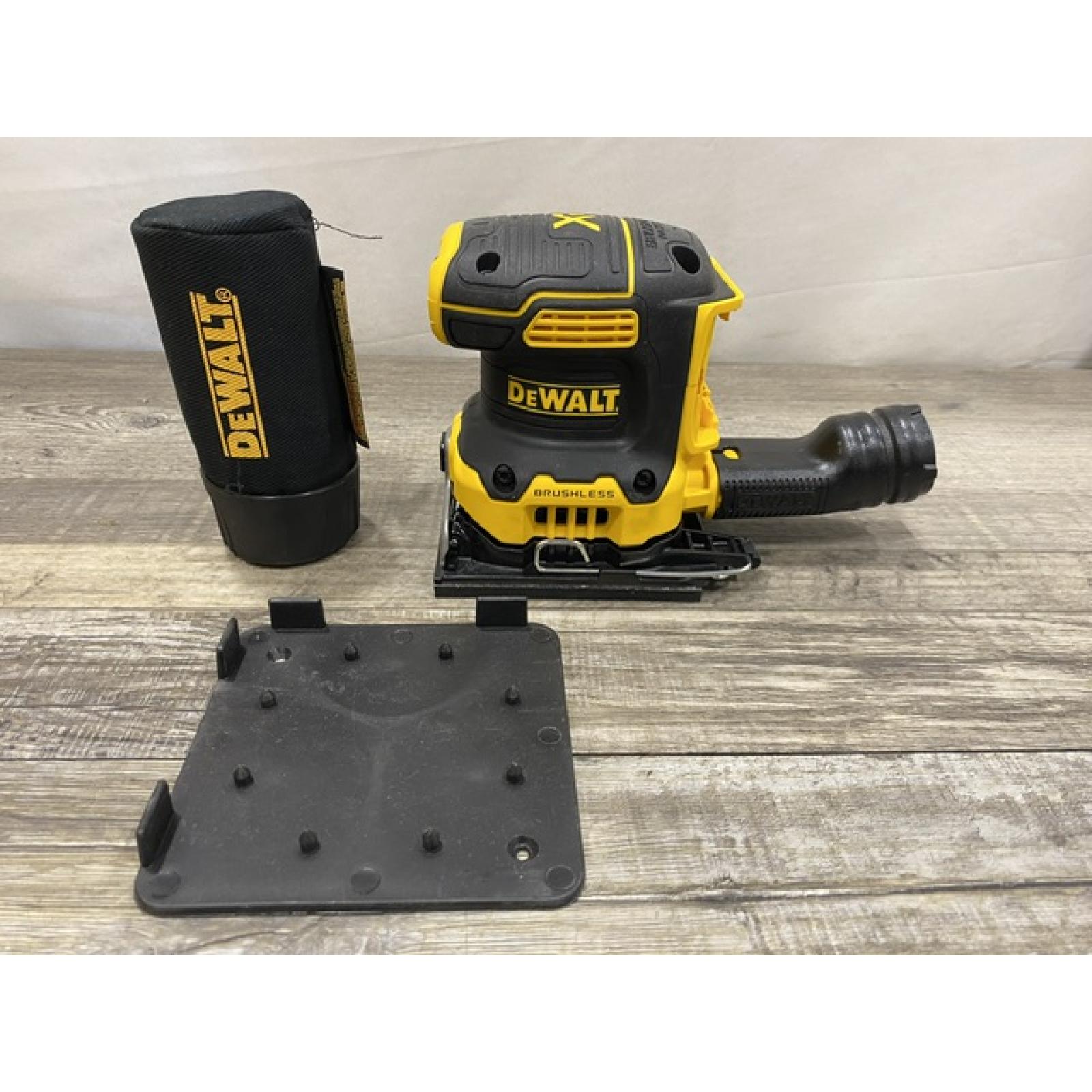 AS-IS DEWALT 20V MAX XR Cordless Brushless 1/4 Sheet Variable Speed Sander (Tool Only)