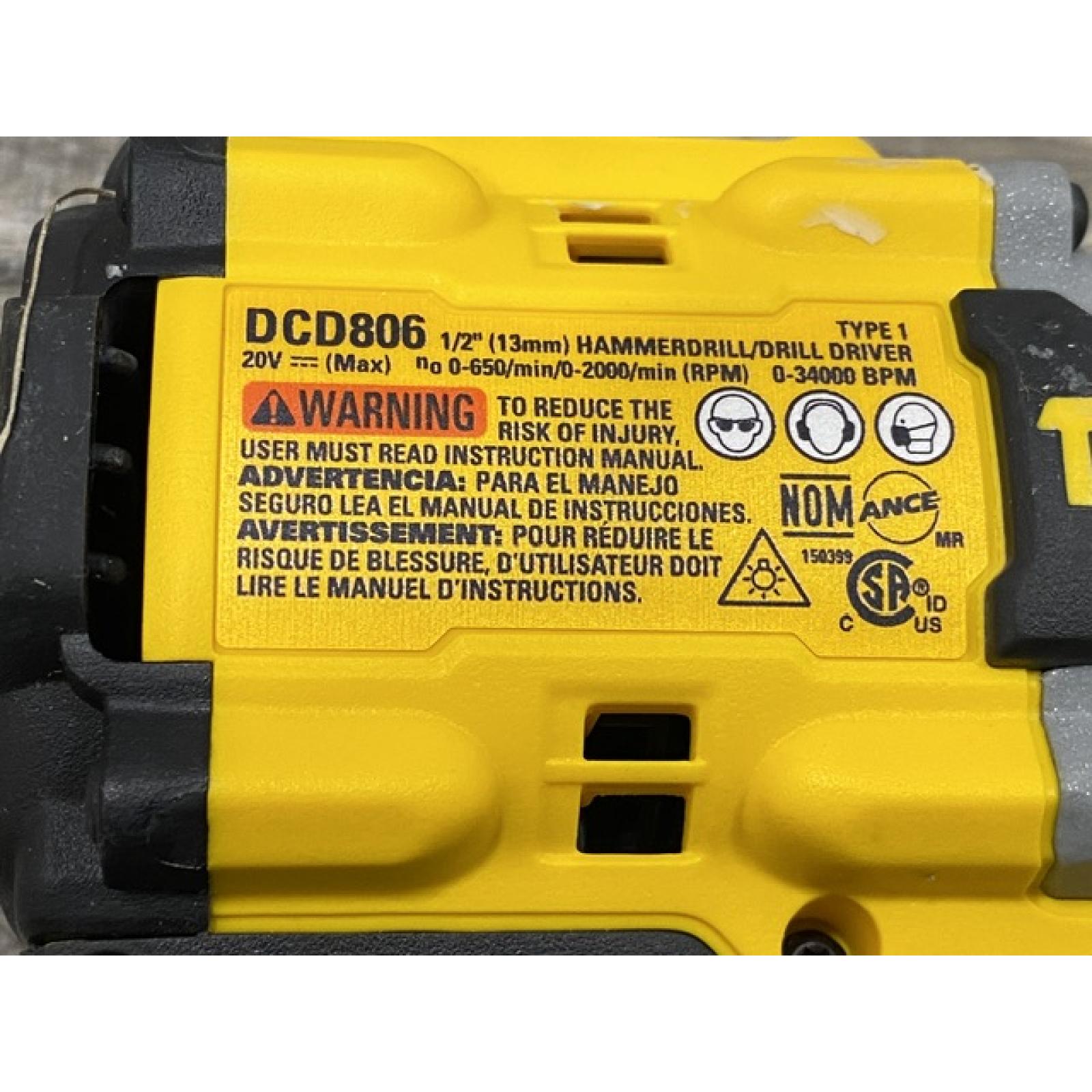 AS-IS DEWALT 20V XR Brushless Cordless 1/2 in. Hammer Drill (Tool-Only)