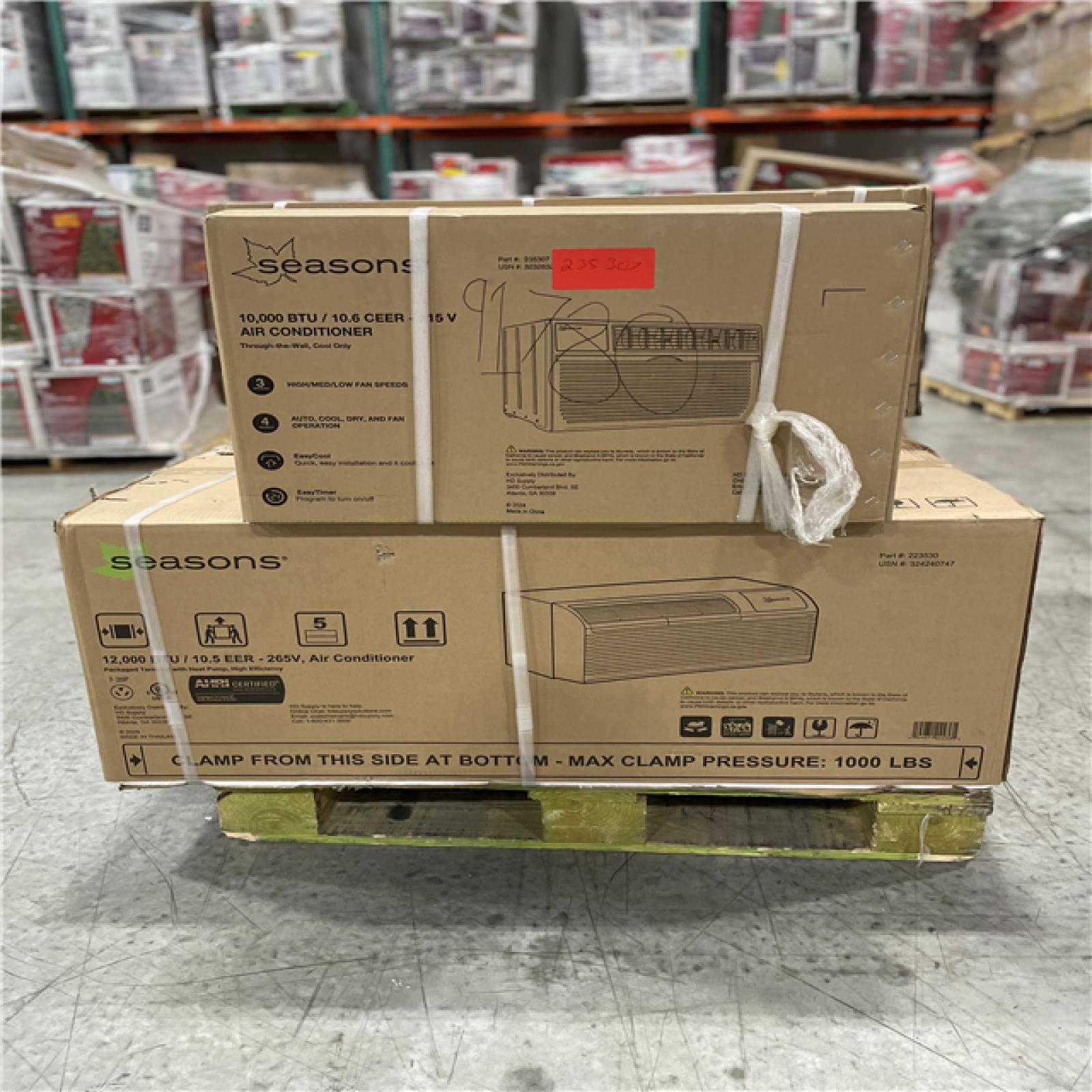 DALLAS LOCATION - AS-IS MIXED AIR CONDITIONER PALLET -(4 UNITS)