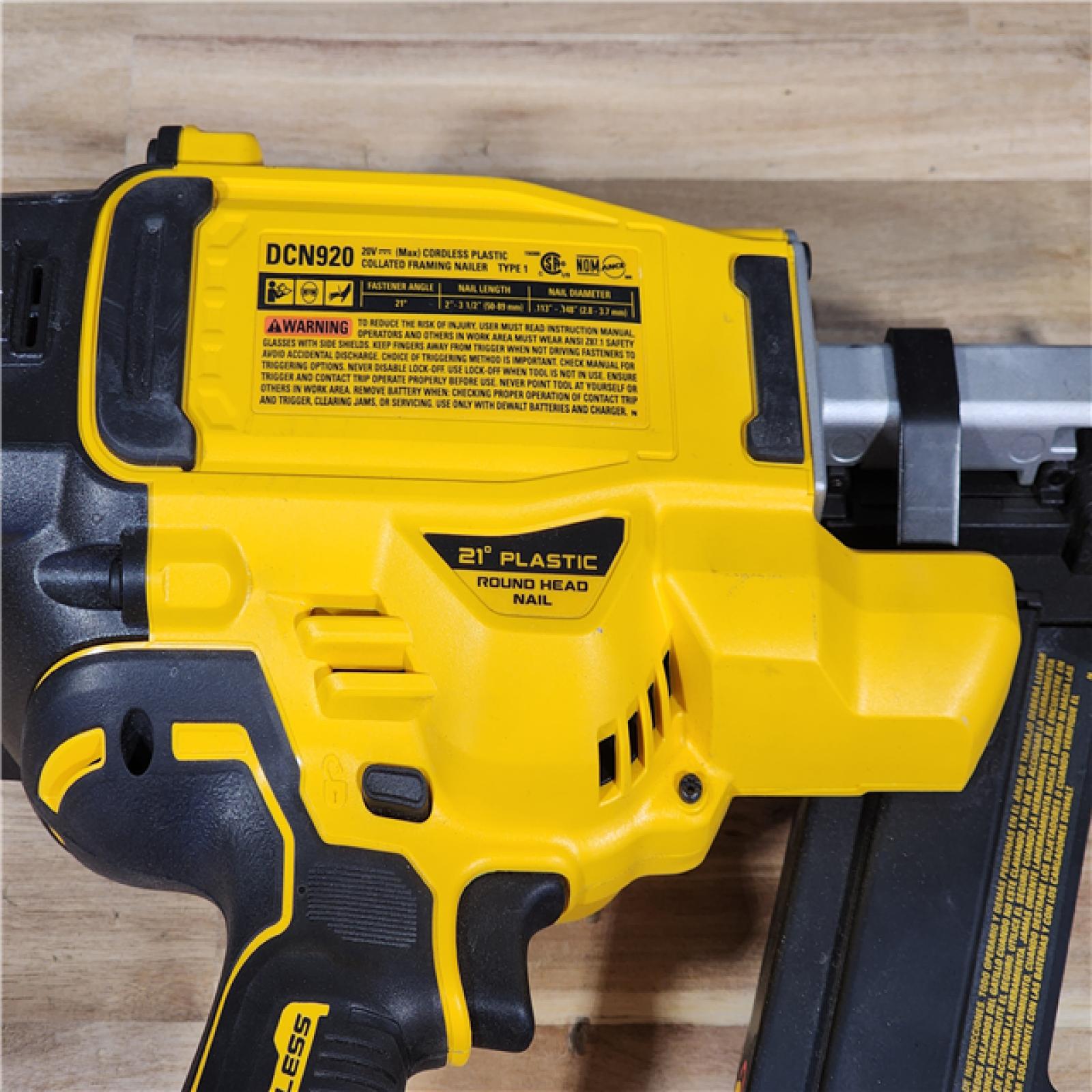 HOUSTON LOCATION - AS-IS DEWALT 20-Volt 21° Cordless Framing Nailer (Tool-Only)