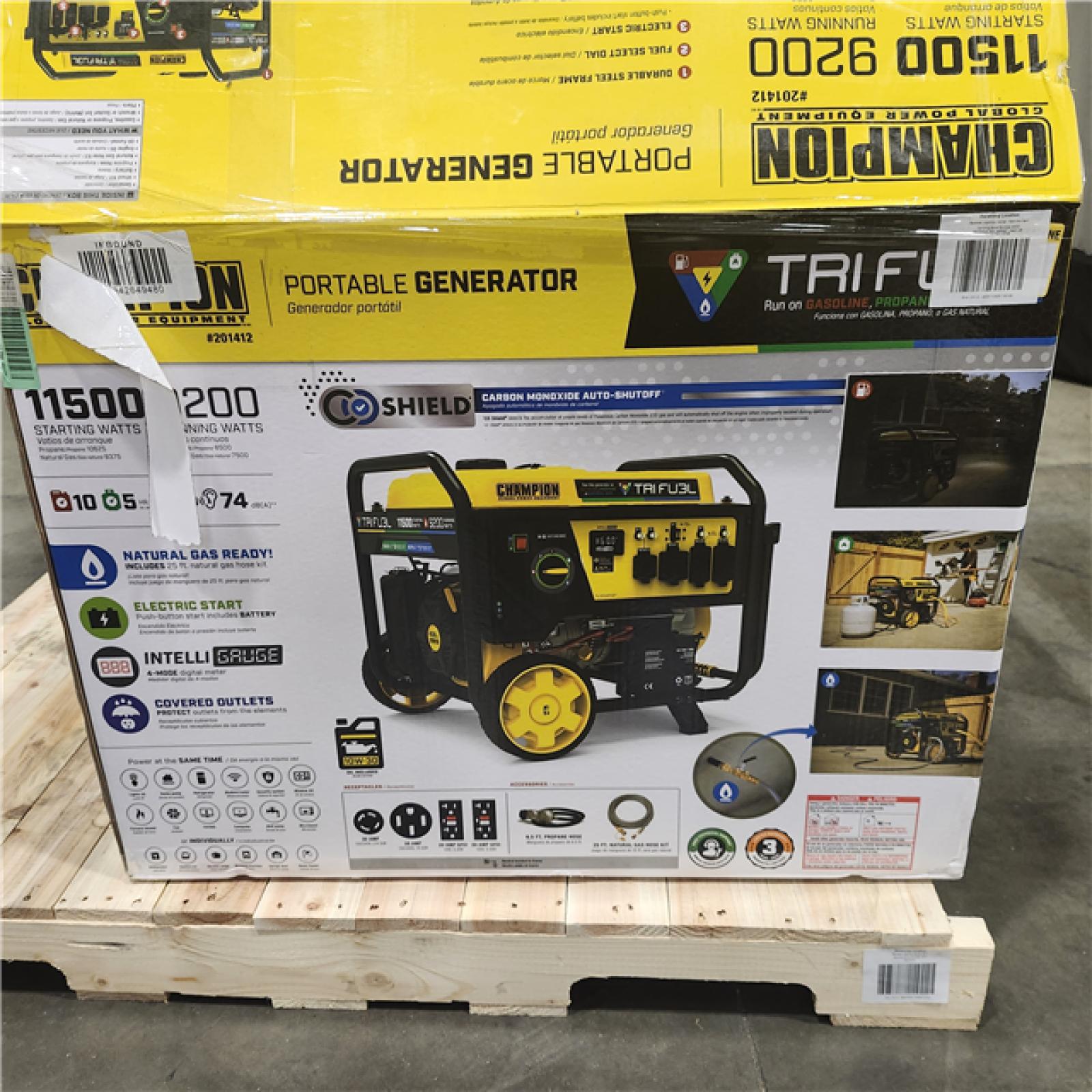 Dallas Location - As-Is Champion Power Equipment 11 500/9 200-Watt Gasoline Portable Generator