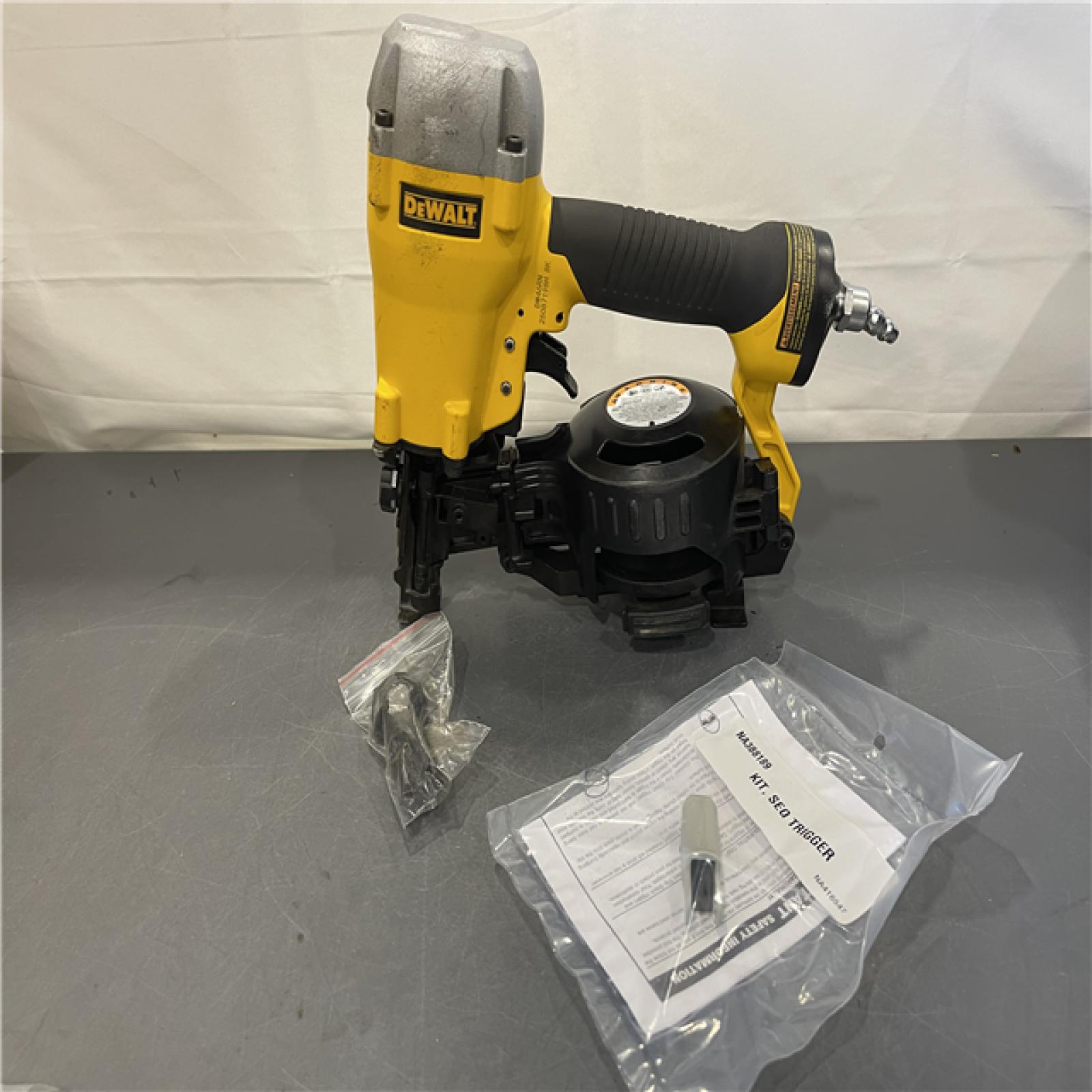 AS-IS - DeWalt 1-3/4 in. 15 Degree Pneumatic Coil Roofing Nailer
