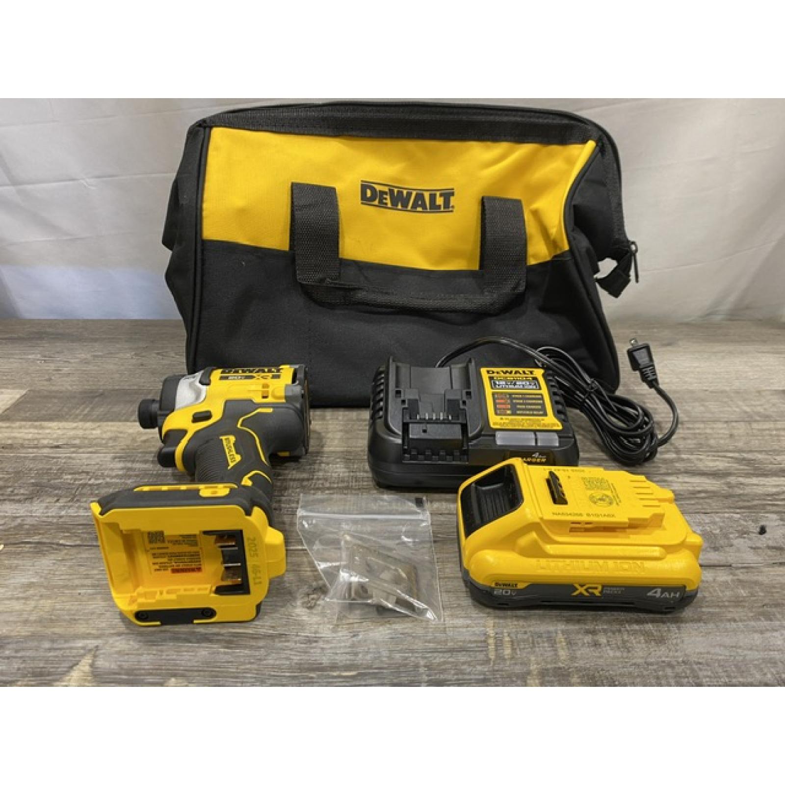 AS-IS DEWALT 20V MAX XR Lithium-Ion Brushless Cordless 3-Speed High Torque 1/4 in. Impact Driver Kit