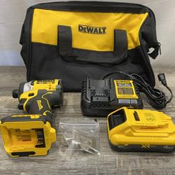 AS-IS DEWALT 20V MAX XR Lithium-Ion Brushless Cordless 3-Speed High Torque 1/4 in. Impact Driver Kit