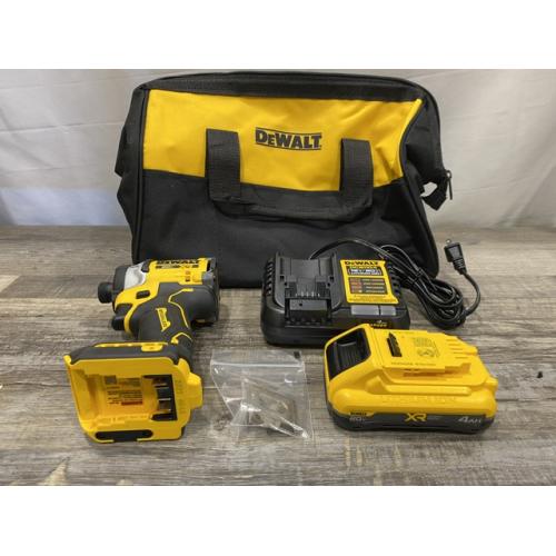 AS-IS DEWALT 20V MAX XR Lithium-Ion Brushless Cordless 3-Speed High Torque 1/4 in. Impact Driver Kit
