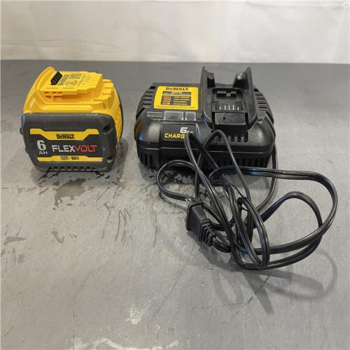 AS-IS - DEWALT FLEXVOLT 20V/60V MAX Lithium-Ion 6.0Ah Battery Pack with 6 Amp Output Charger