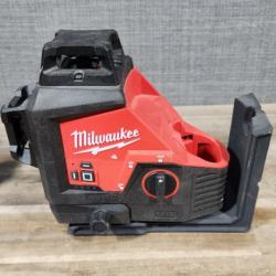 HOUSTON LOCATION - AS-IS Milwaukee-3632-21 M12 Green Beam Laser 360° 3-Plane Kit