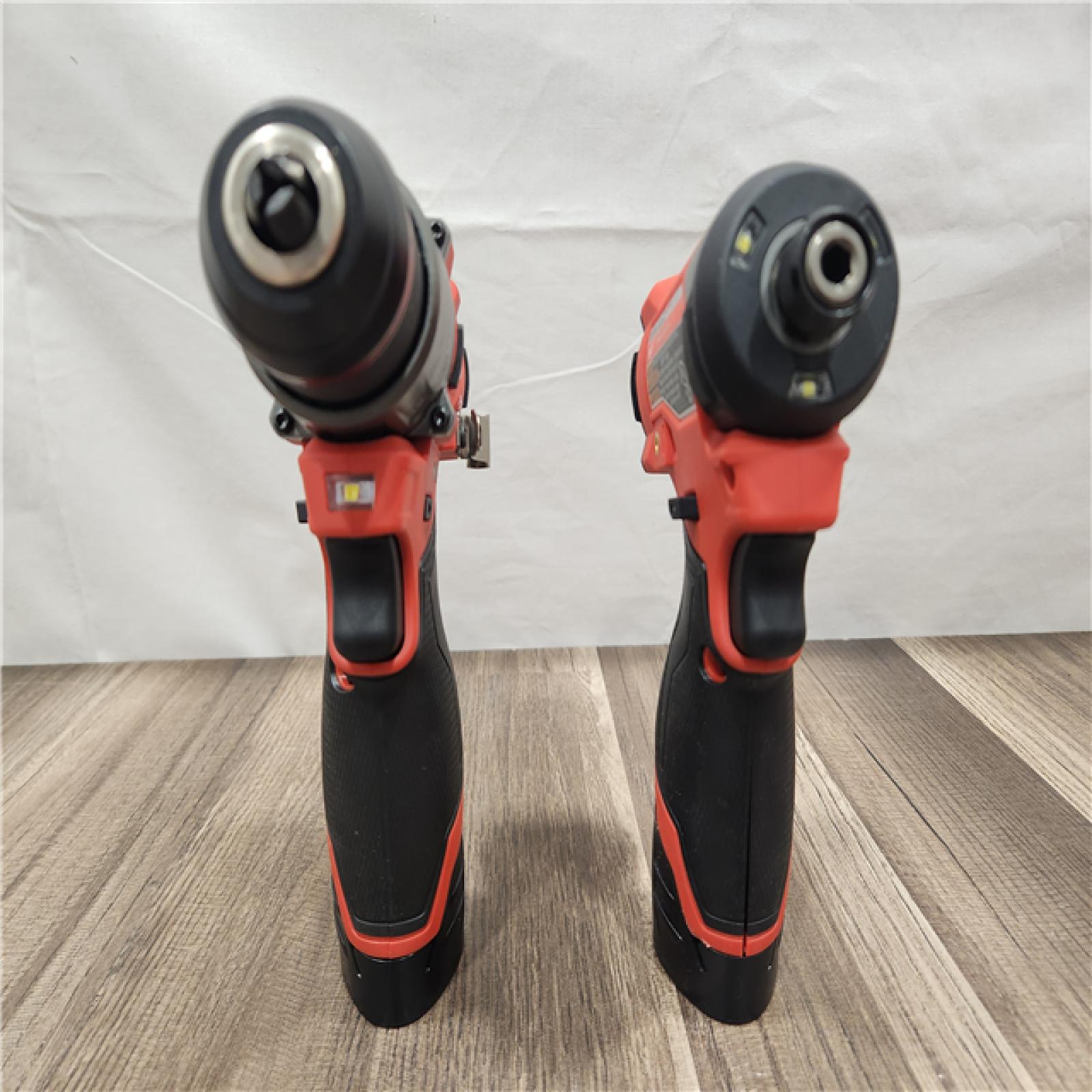 AS-IS- Milwaukee 12V Brushless Hammer Drill and Impact Driver Combo Kit