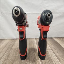 AS-IS- Milwaukee 12V Brushless Hammer Drill and Impact Driver Combo Kit