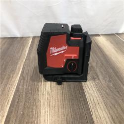 AS-IS Milwaukee 100 ft. REDLITHIUM Lithium-Ion USB Green Rechargeable Cross Line Laser Level with Charger