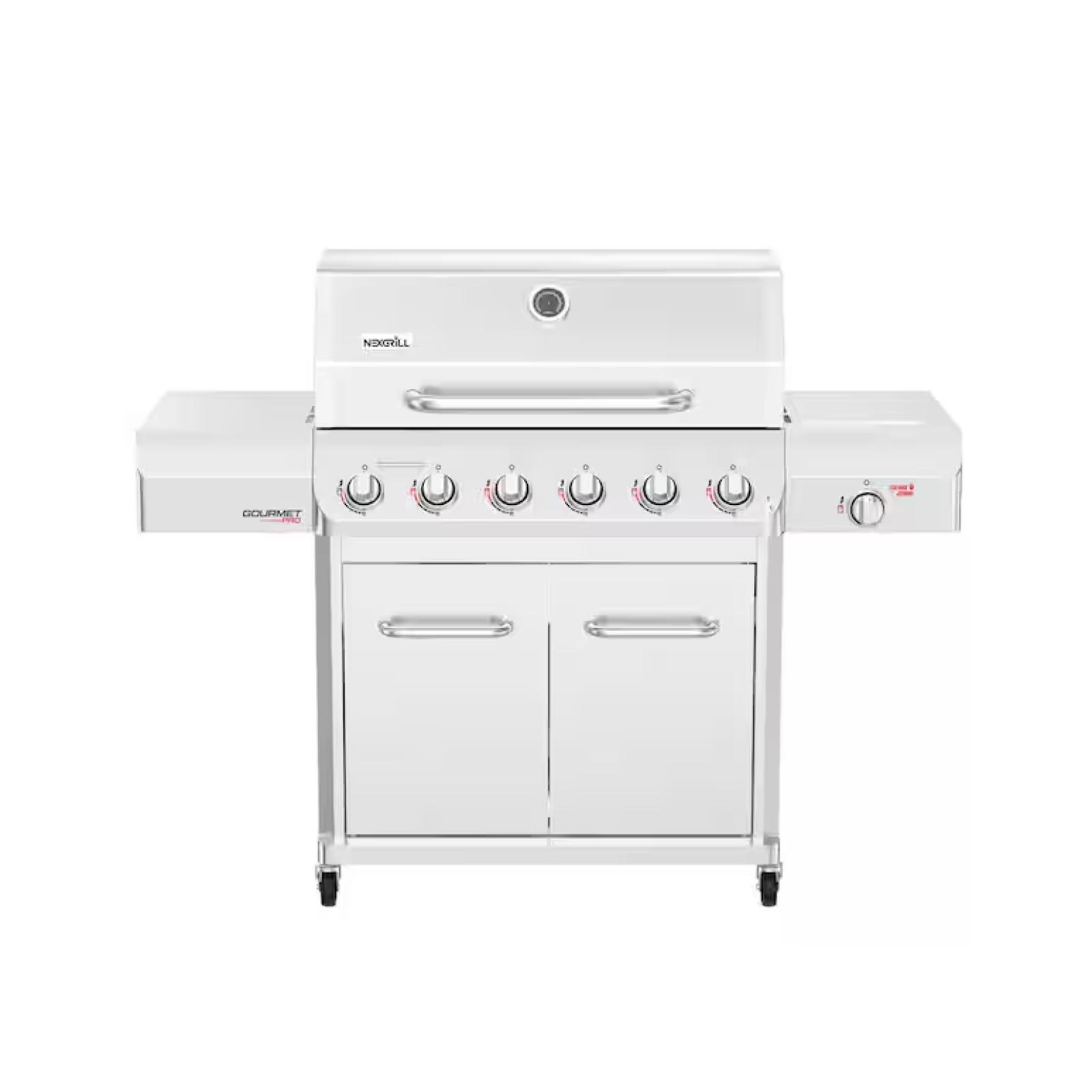 DALLAS LOCATION - Shop Nexgrill Gourmet Pro 6-Burner Stainless Steel Propane Gas Grill with Searing Side Burner and Griddle Max Insert