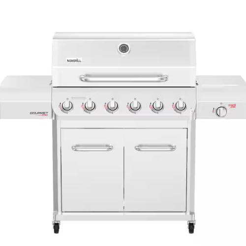 DALLAS LOCATION - Shop Nexgrill Gourmet Pro 6-Burner Stainless Steel Propane Gas Grill with Searing Side Burner and Griddle Max Insert