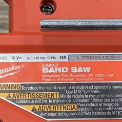AS-IS Milwaukee FUEL 18V Lithium-Ion Brushless Cordless Compact Bandsaw (Tool-Only)