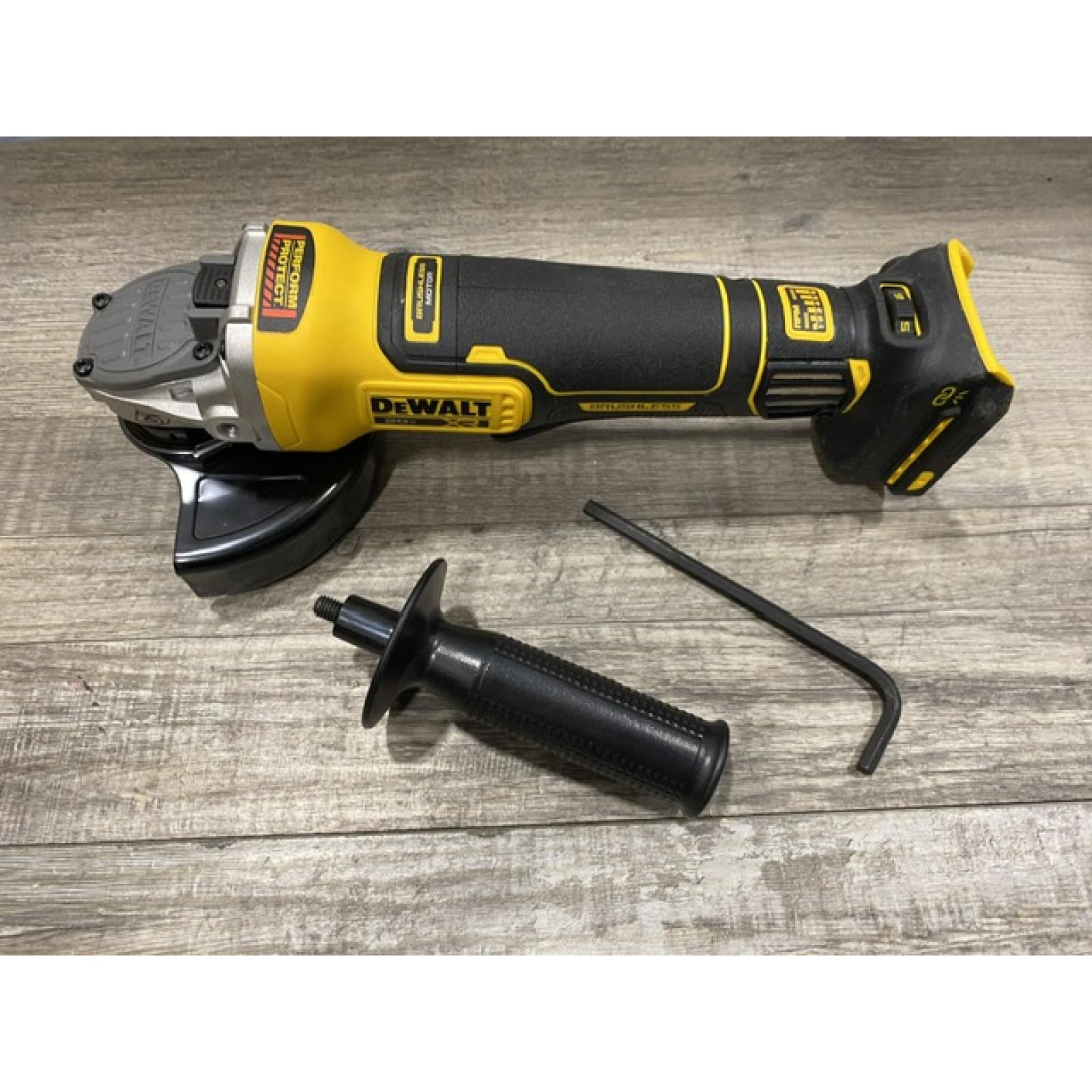 AS-IS DEWALT 20V XR Cordless 4-1/2. in. to 5 in. Variable Speed Angle Grinder (Tool Only)