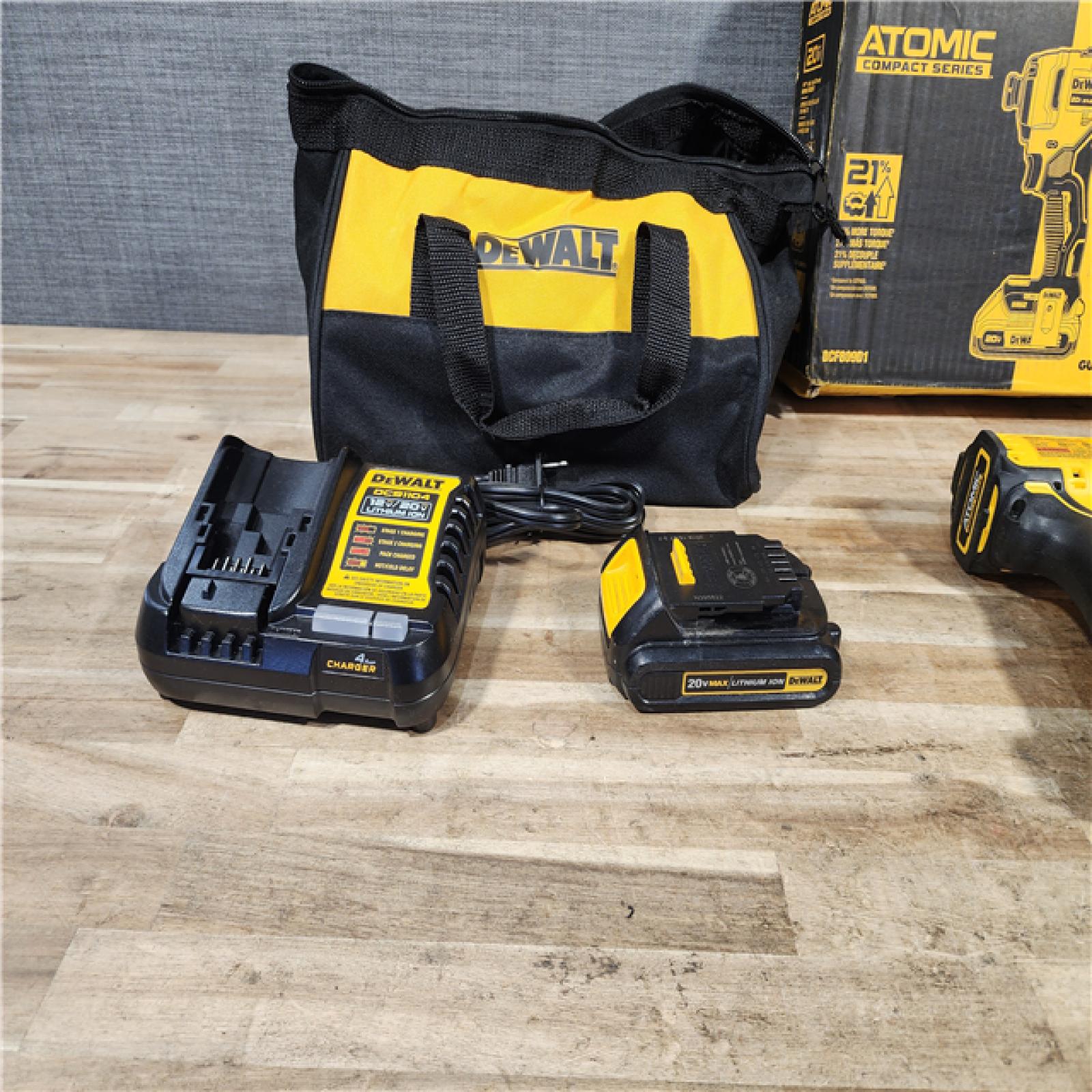 HOUSTON LOCATION - AS - IS DEWALT Atomic 20V Max Lithium-Ion Brushless Cordless Compact 1/4 in. Impact Driver Kit