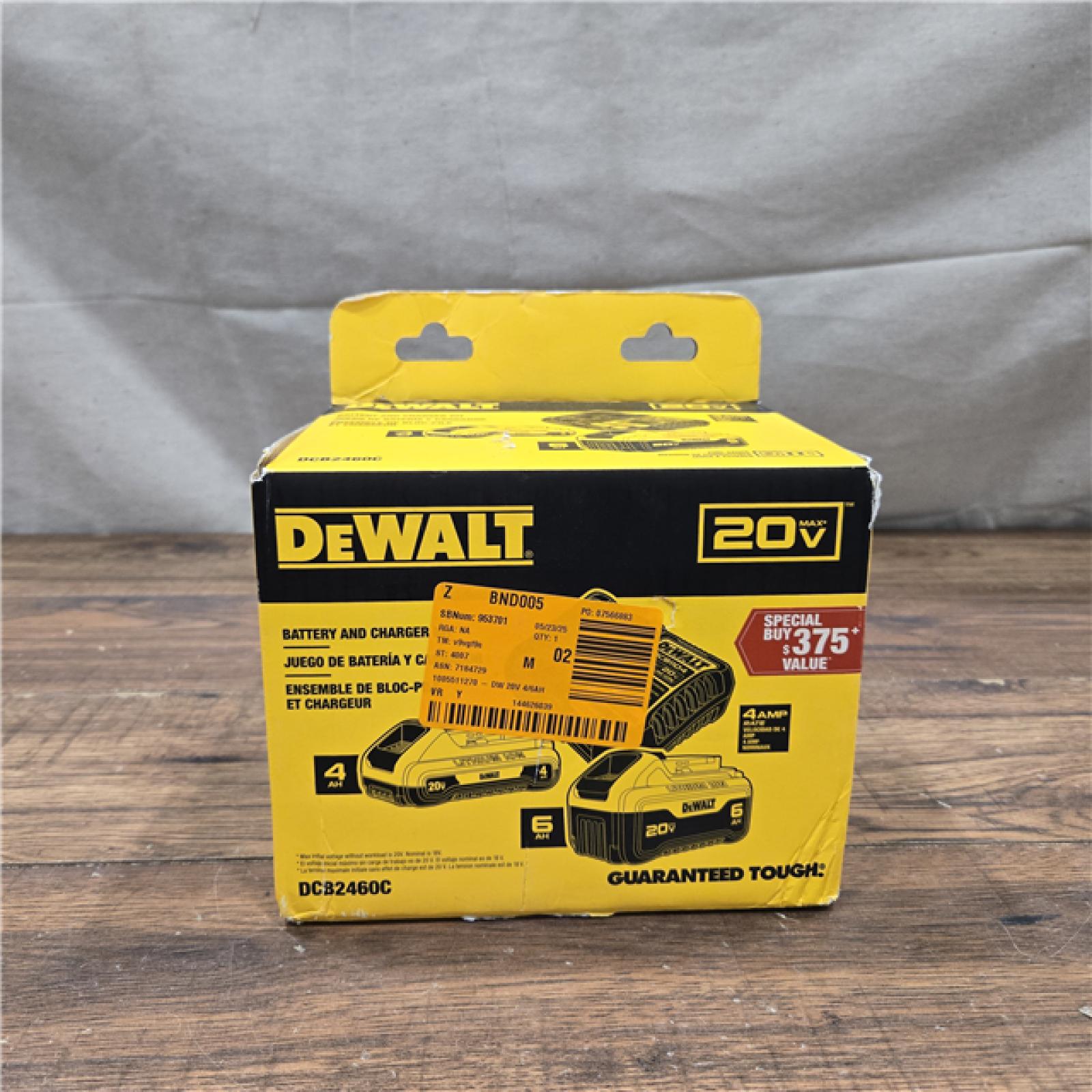 NEW DEWALT 20V MAX Lithium-Ion 6.0Ah and 4.0Ah Battery and Charger Starter Kit