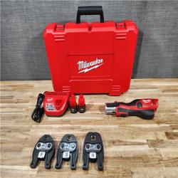 HOUSTON LOCATION - AS-IS (APPEARS LIKE NEW) M12 12-Volt Lithium-Ion Force Logic Cordless Press Tool Kit (3 Jaws Included) with Two 1.5 Ah Battery and Hard Case