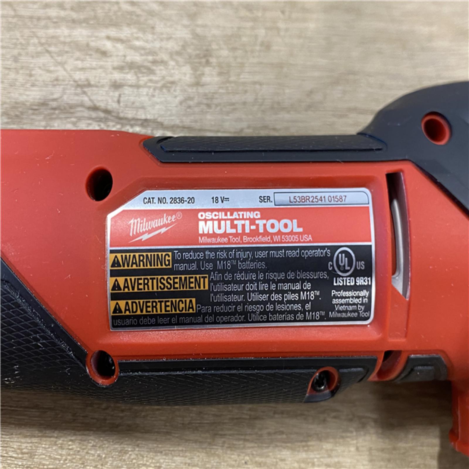 AS-IS Milwaukee FUEL 18V Lithium-Ion Cordless Brushless Oscillating Multi-Tool (Tool-Only)