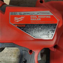HOUSTON LOCATION - AS-IS Milwaukee M18 FUEL 18-Volt Lithium-Ion Brushless Cordless Coil Roofing Nailer (Tool Only)
