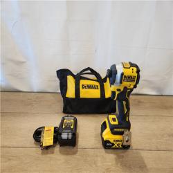 AS-IS- DEWALT ATOMIC 20V MAX Lithium-Ion Cordless 1/4 in. Brushless Impact Driver Kit  5 Ah Battery  Charger  and Bag