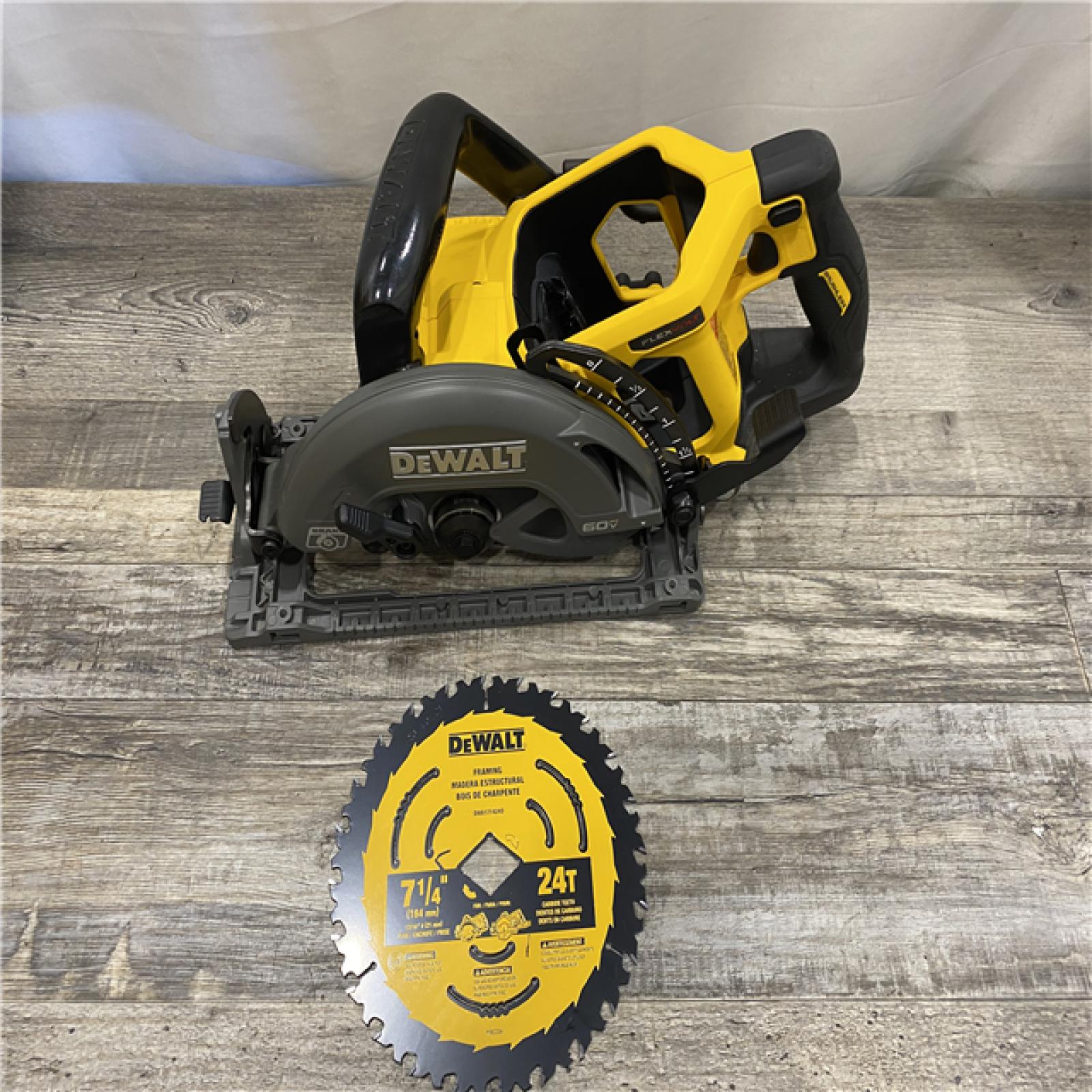 AS-IS DEWALT FLEXVOLT 60V MAX Cordless Brushless 7-1/4 in. Wormdrive Style Circular Saw (Tool Only)