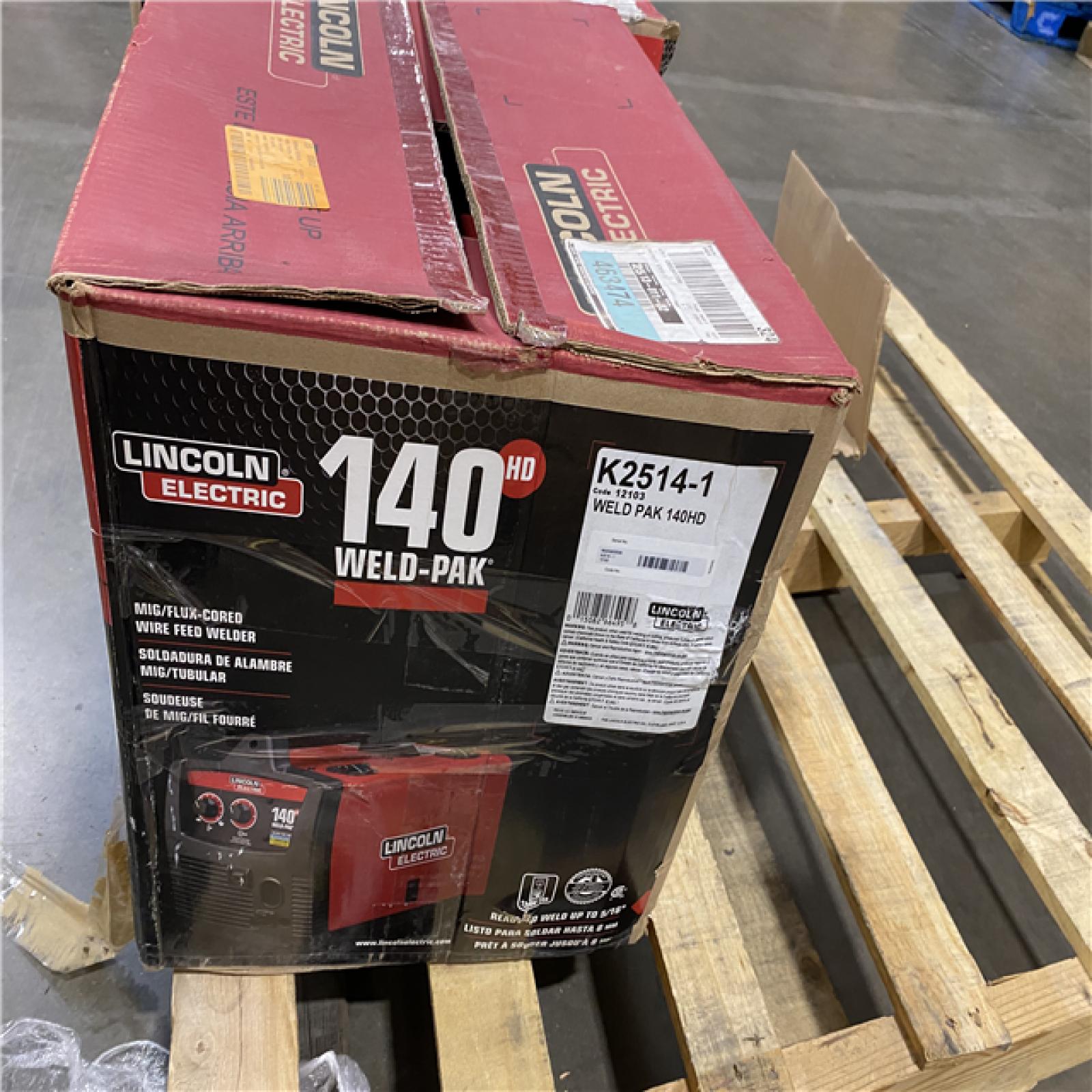 Dallas Location - As-Is Lincoln Electric Weld-Pak 140 Amp MIG and Flux-Core Wire Feed Welder(Lot Of 2)