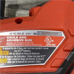 AS-IS Milwaukee 12V Lithium-Ion Cordless 10 oz. Adhesive and Caulk Gun (Tool-Only)