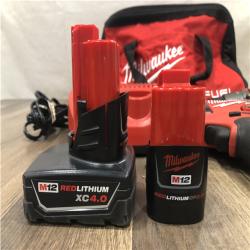 AS-IS Milwaukee FUEL 12-Volt Lithium-Ion Brushless Cordless Hammer Drill and Impact Driver Combo Kit