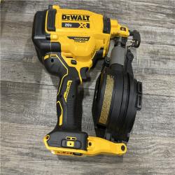 AS-IS DEWALT 20V MAX Lithium-Ion 15-Degree Electric Cordless Roofing Nailer Kit