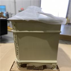 DALLAS LOCATION - Home Decorators Collection Winslow 48 in. W x 22 in. D x 35 in. H Single Sink Freestanding Bath Vanity in Antique White with White Marble Top