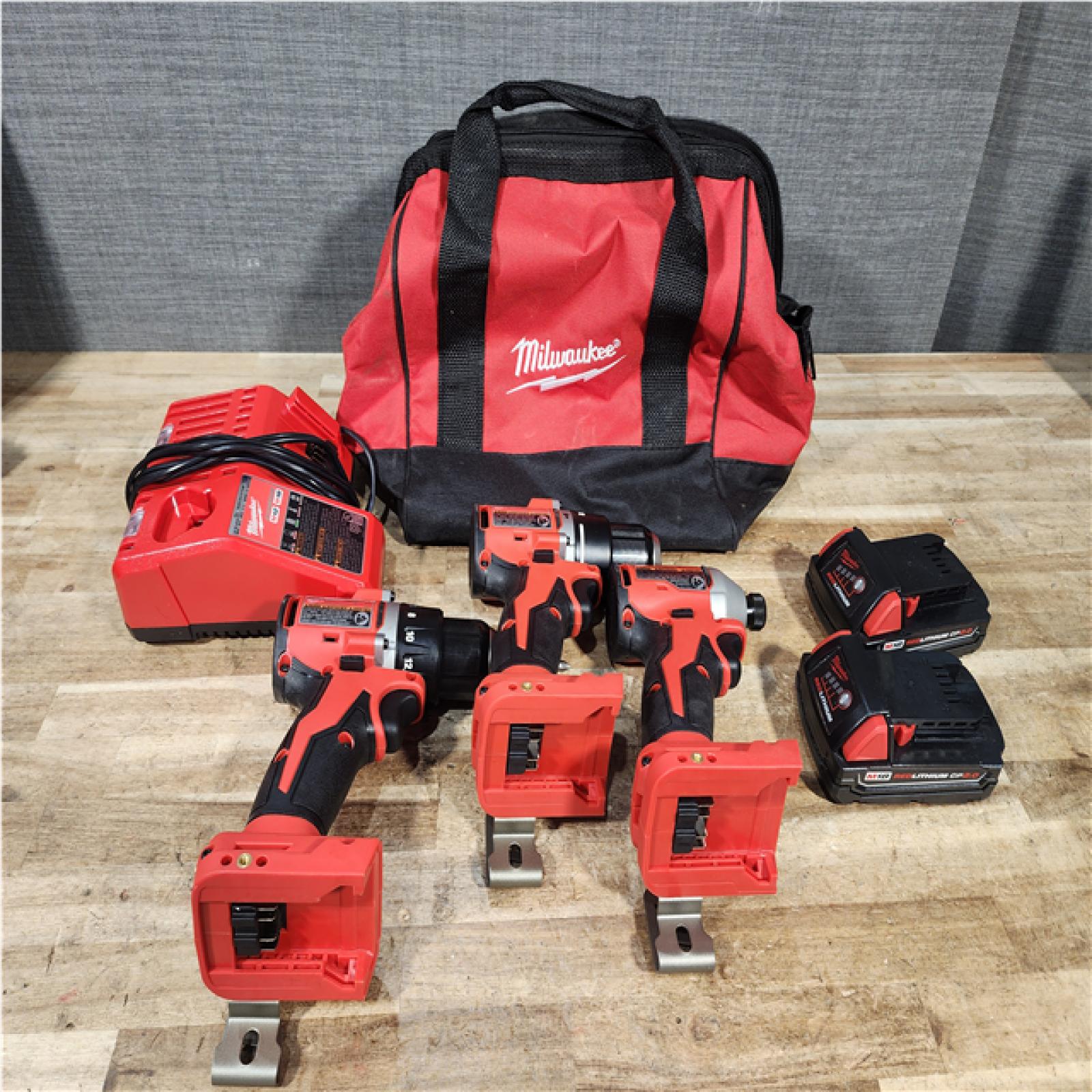Houston Location AS-IS Milwaukee Drill and QTY/2 and Impact Batteries and Charger