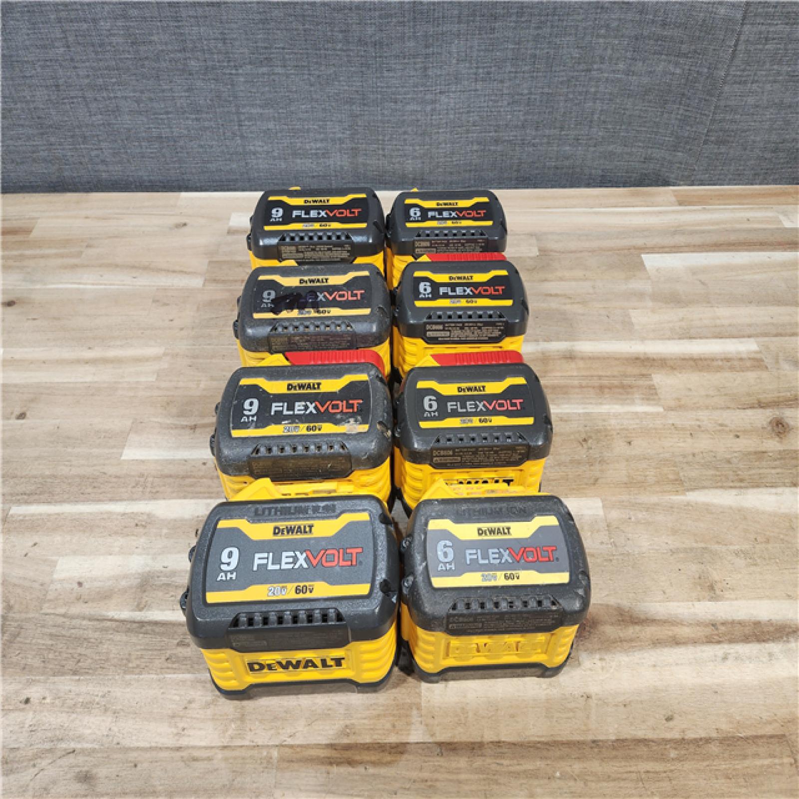 HOUSTON LOCATION - AS-IS DEWALT FLEXVOLT BATTERY PACK QTY - 8