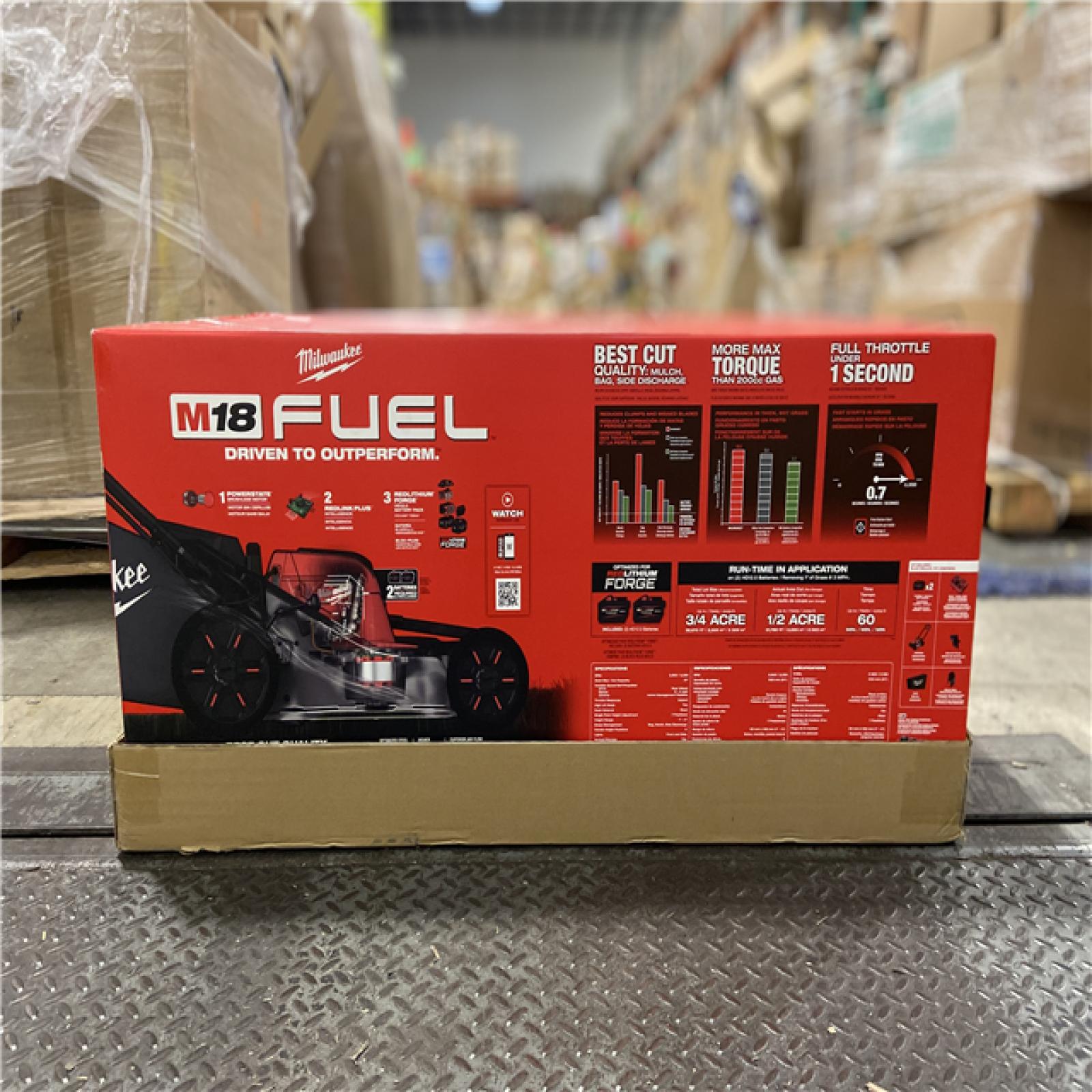 NEW! - Milwaukee M18 FUEL Brushless Cordless 21 in. Walk Behind Dual Battery Self-Propelled Mower Kit