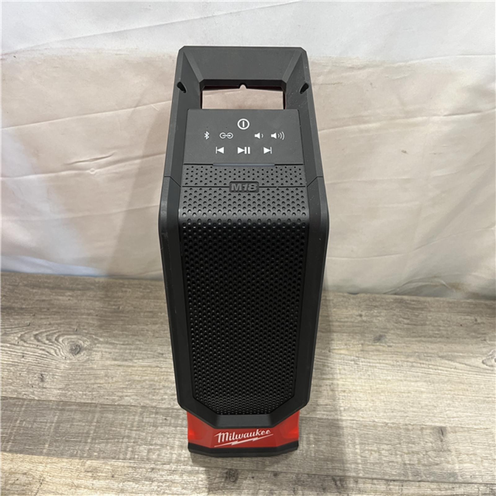 AS-IS Milwaukee 18V Lithium-Ion Cordless Wireless Bluetooth Jobsite Speaker (Tool-Only)