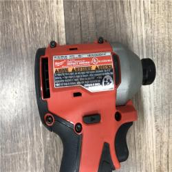 AS-IS Milwaukee 18V Lithium-Ion Compact Brushless Cordless 1/4 in. Impact Driver (Tool-Only)