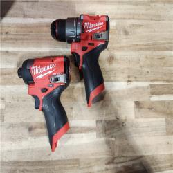 HOUSTON LOCATION - AS-IS Milwaukee  FUEL 12-Volt Lithium-Ion Brushless Cordless Hammer Drill and Impact Driver Combo Kit