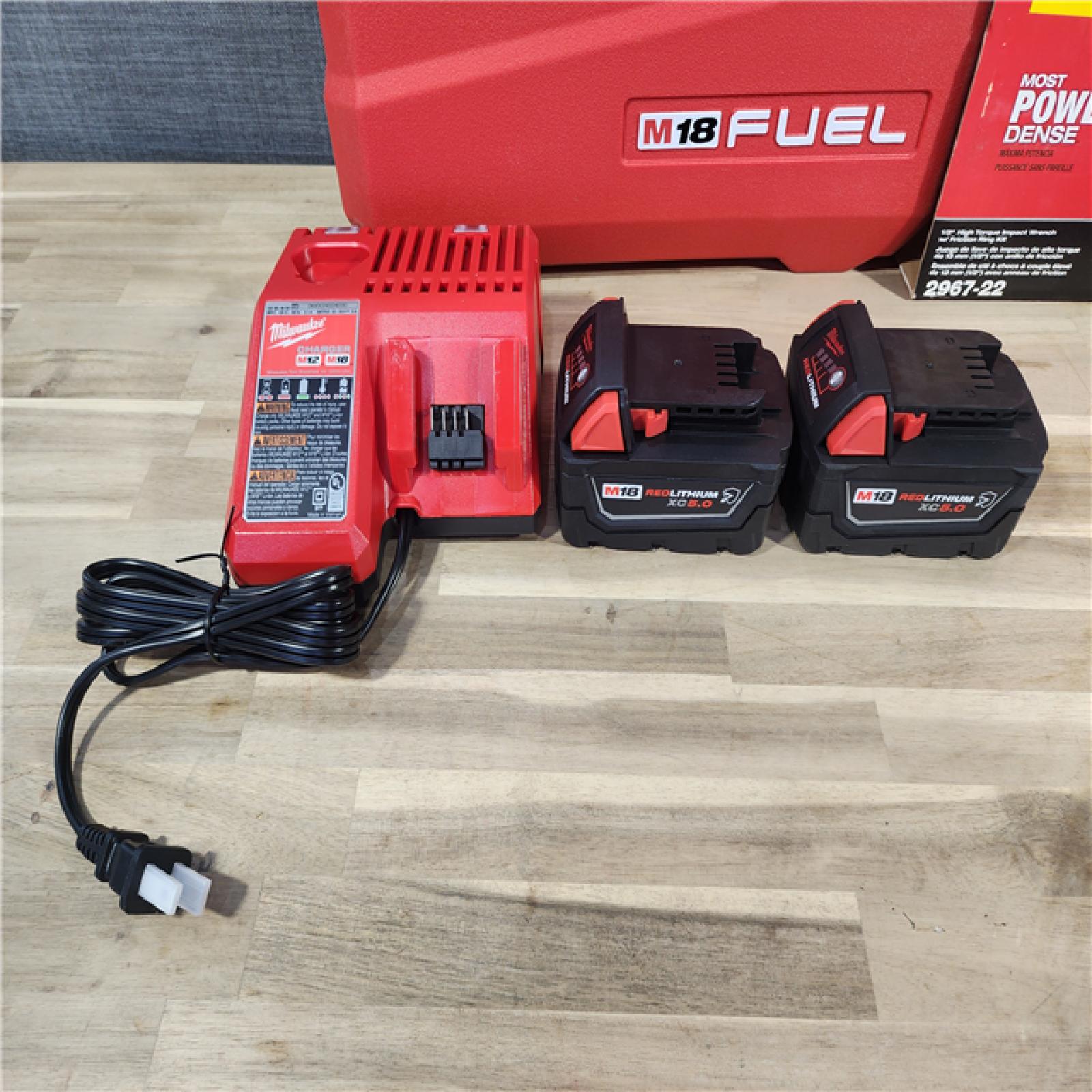 HOUSTON LOCATION - AS-IS (APPEARS LIKE NEW) Milwaukee M18 FUEL 1/2 in. Cordless Brushless High Torque Impact Wrench Kit (Battery & Charger)