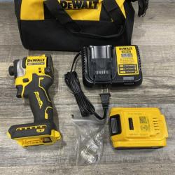 AS-IS DEWALT ATOMIC 20V MAX Lithium-Ion Cordless 1/4 in. Brushless Impact Driver Kit
