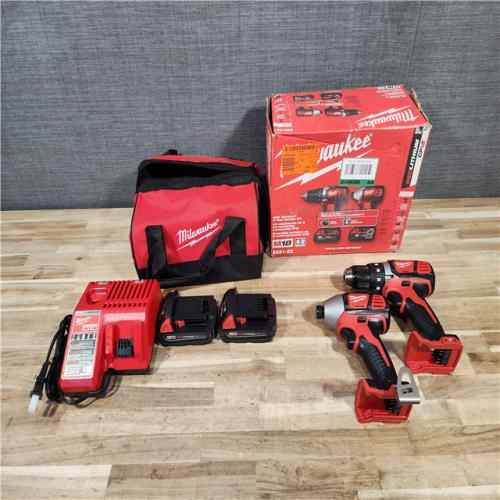 HOUSTON LOCATION - AS-IS Milwaukee 18V Lithium-Ion Cordless Drill Driver/Impact Driver Combo Kit