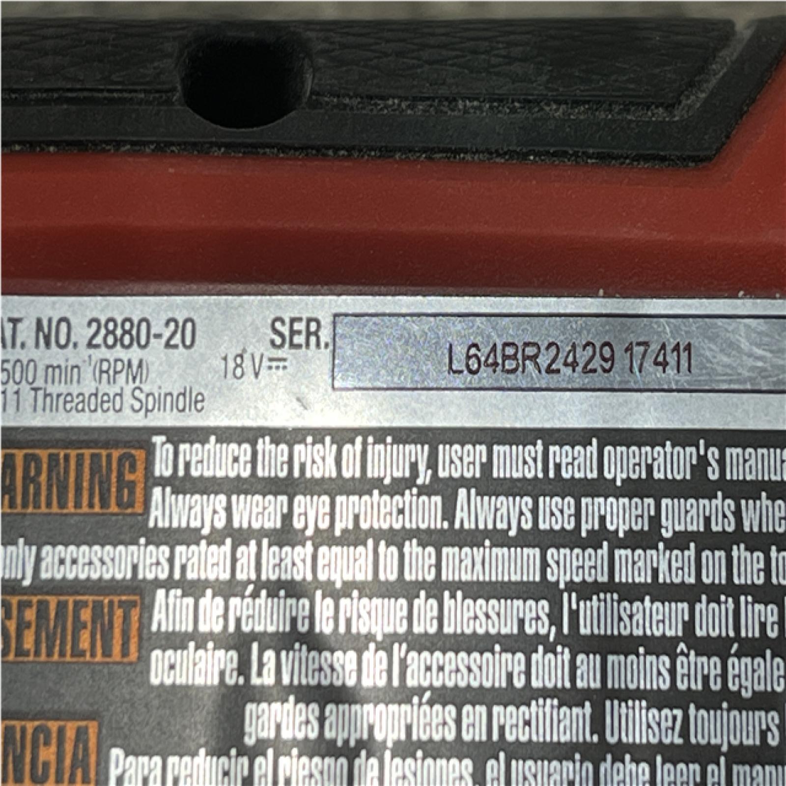 AS-IS Milwaukee FUEL 18V Lithium-Ion Brushless Cordless 4-1/2 in./5 in. Grinder w/Paddle Switch (Tool-Only)