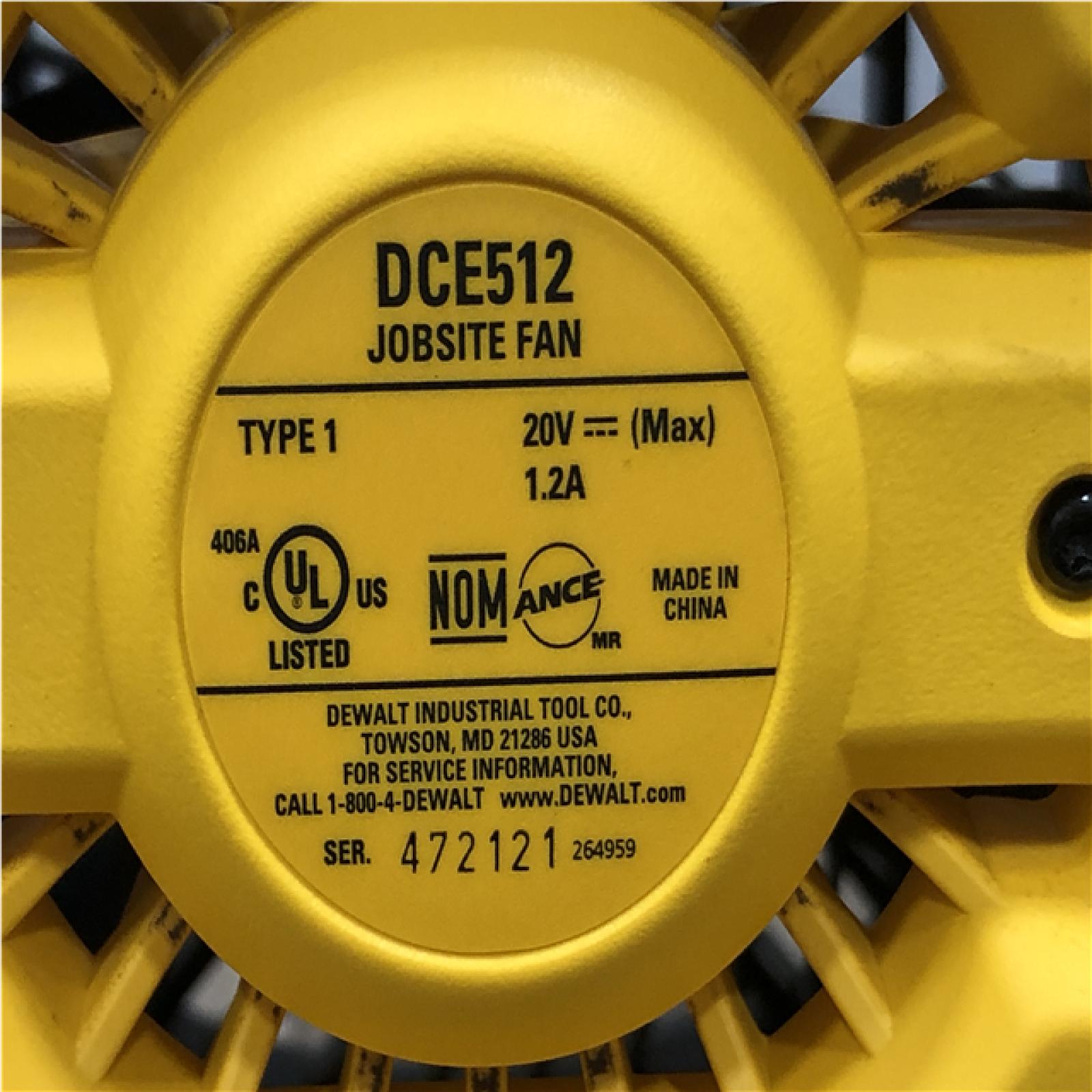 AS-IS DEWALT 20V MAX Jobsite Fan (Tool Only)
